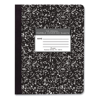 Hardcover Marble Composition Book, Unruled, Black Marble Cover, (50) 9.75 x 7.5 Sheets, 48/Carton, Ships in 4-6 Business Days