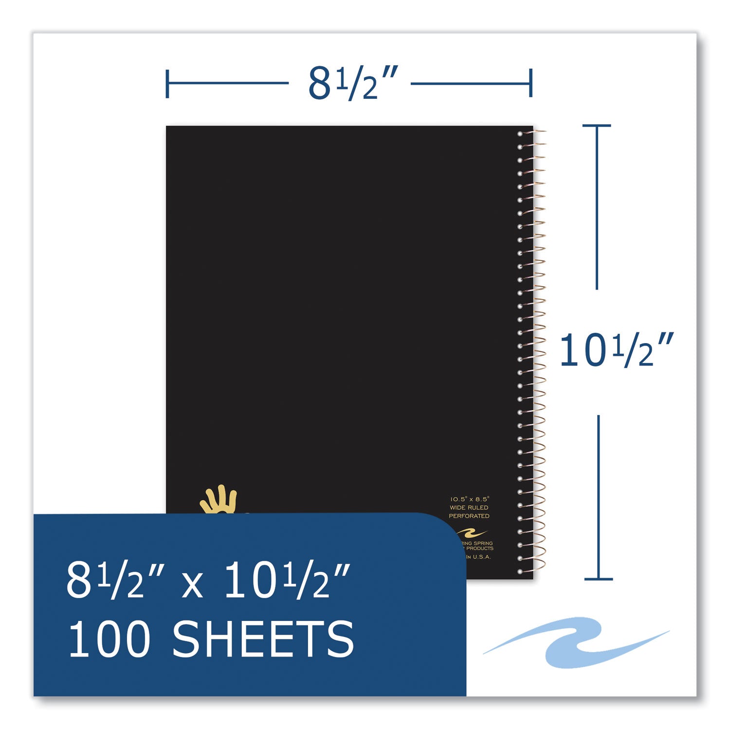Lefty Notebook, 1-Subject, Wide/Legal Rule, Assorted Cover Colors, (100) 10.5 x 8.5 Sheets, 24/CT, Ships in 4-6 Business Days
