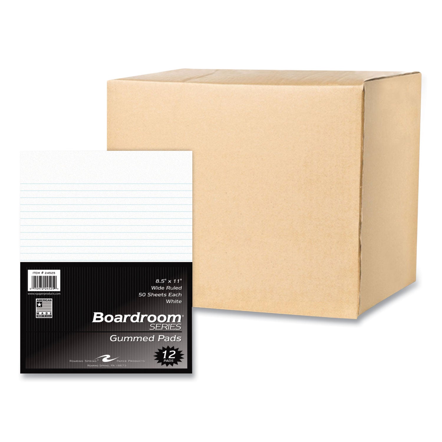boardroom-gummed-pad-wide-rule-50-white-85-x-11-sheets-72-carton-ships-in-4-6-business-days_roa24525cs - 1