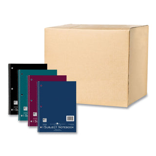Subject Wirebound Notebook, 1-Subject, Medium/College Rule, Asst Cover, (70) 10.5 x 8 Sheets, 24/CT, Ships in 4-6 Bus Days