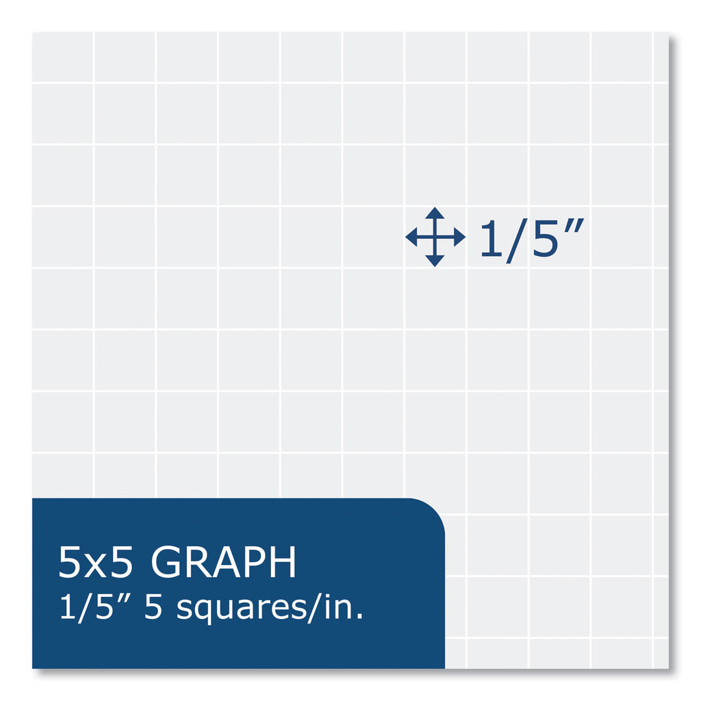Whitelines Notebook, Quadrille Rule, (5 sq/in), Gray/Orange Cover, (70) 11 x 8.5 Sheets, 12/CT, Ships in 4-6 Business Days