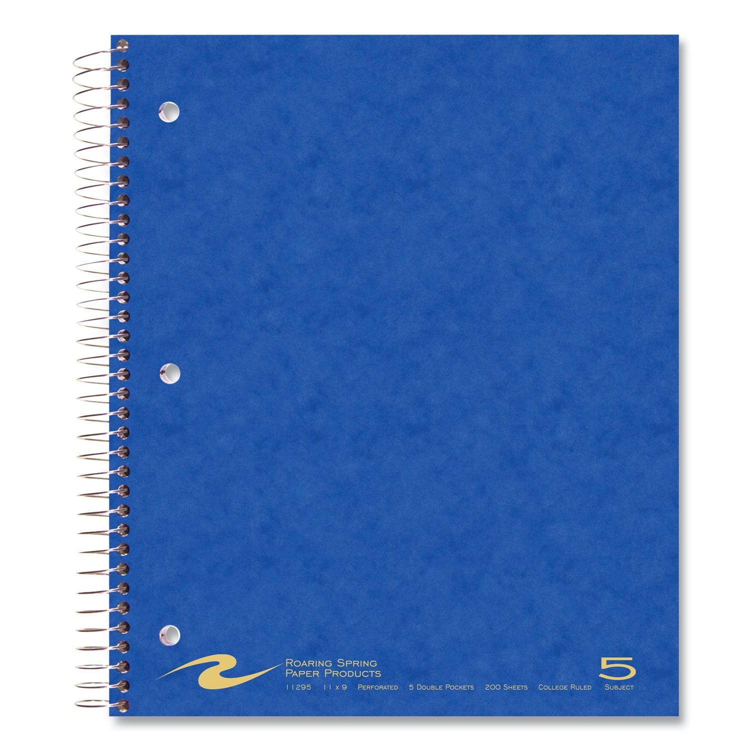 Subject Wirebound Notebook, 5-Subject, Medium/College Rule, Asst Cover, (200) 11 x 9 Sheets, 12/Carton, Ships in 4-6 Bus Days