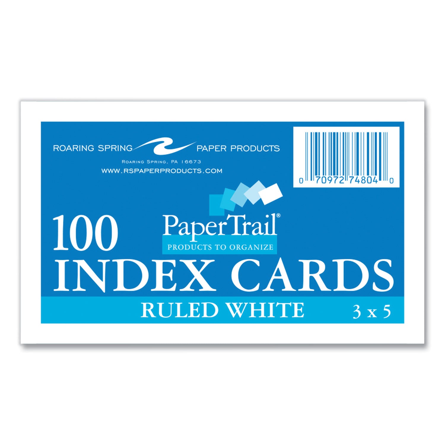 White Index Cards, Narrow Ruled, 3 x 5, White, 100 Cards/Pack, 36/Carton, Ships in 4-6 Business Days