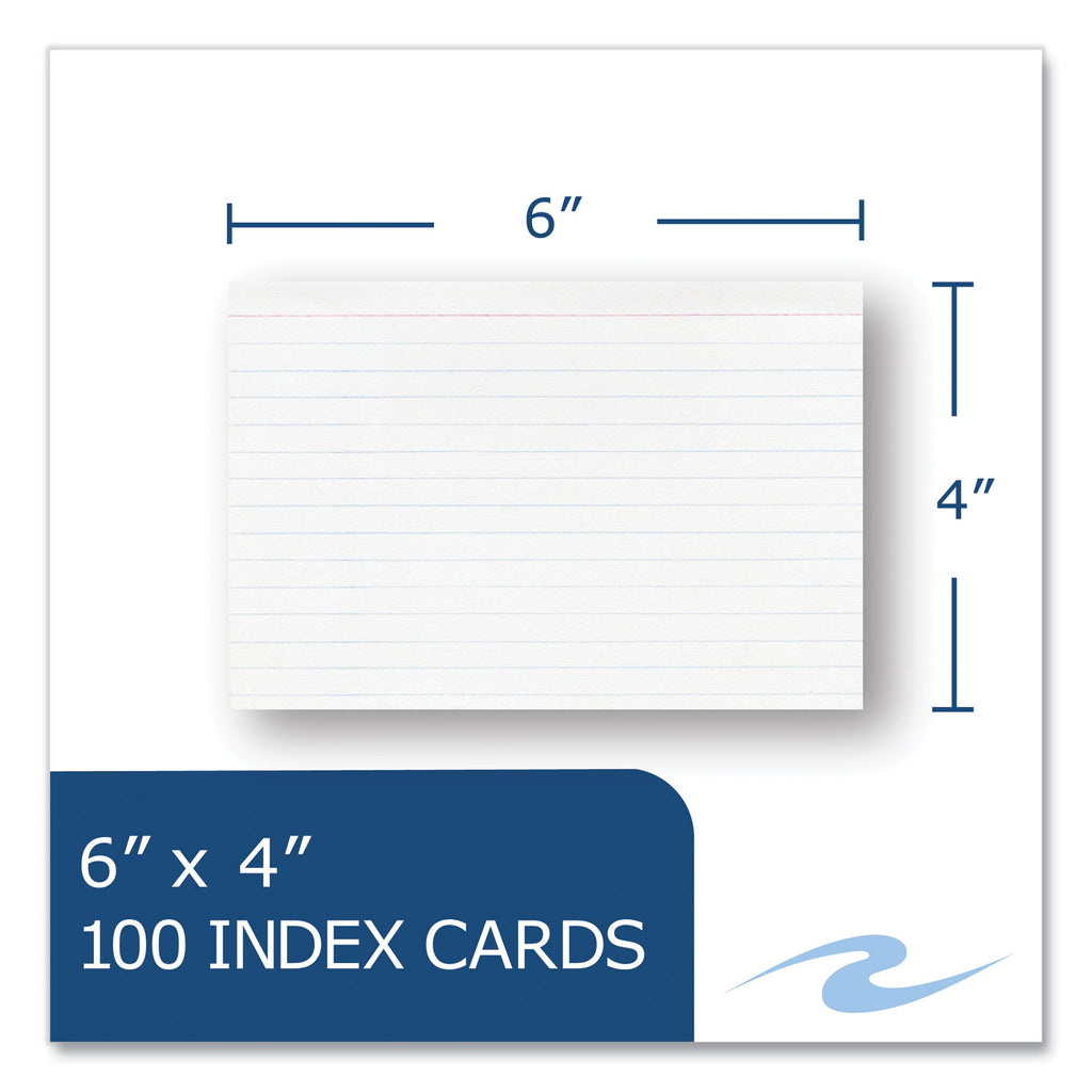 Environotes Recycled Index Cards, Narrow Ruled, 4 x 6, White, 100 Cards, 36/Carton, Ships in 4-6 Business Days