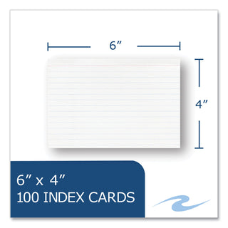 Environotes Recycled Index Cards, Narrow Ruled, 4 x 6, White, 100 Cards, 36/Carton, Ships in 4-6 Business Days