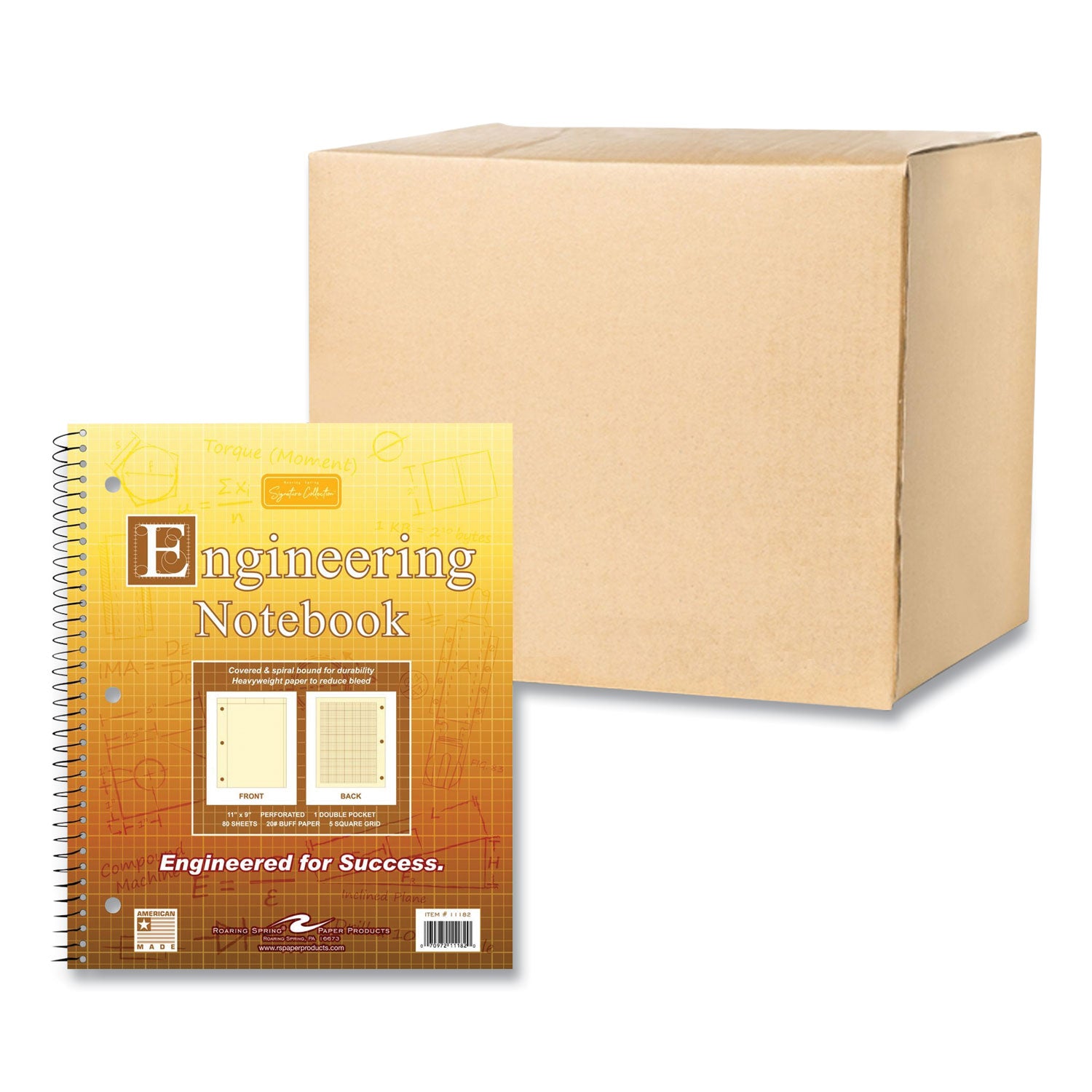 wirebound-engineering-notebook-20-lb-paper-stock-buff-cover-80-buff-11-x-85-sheets-24-carton-ships-in-4-6-business-days_roa13182cs - 5