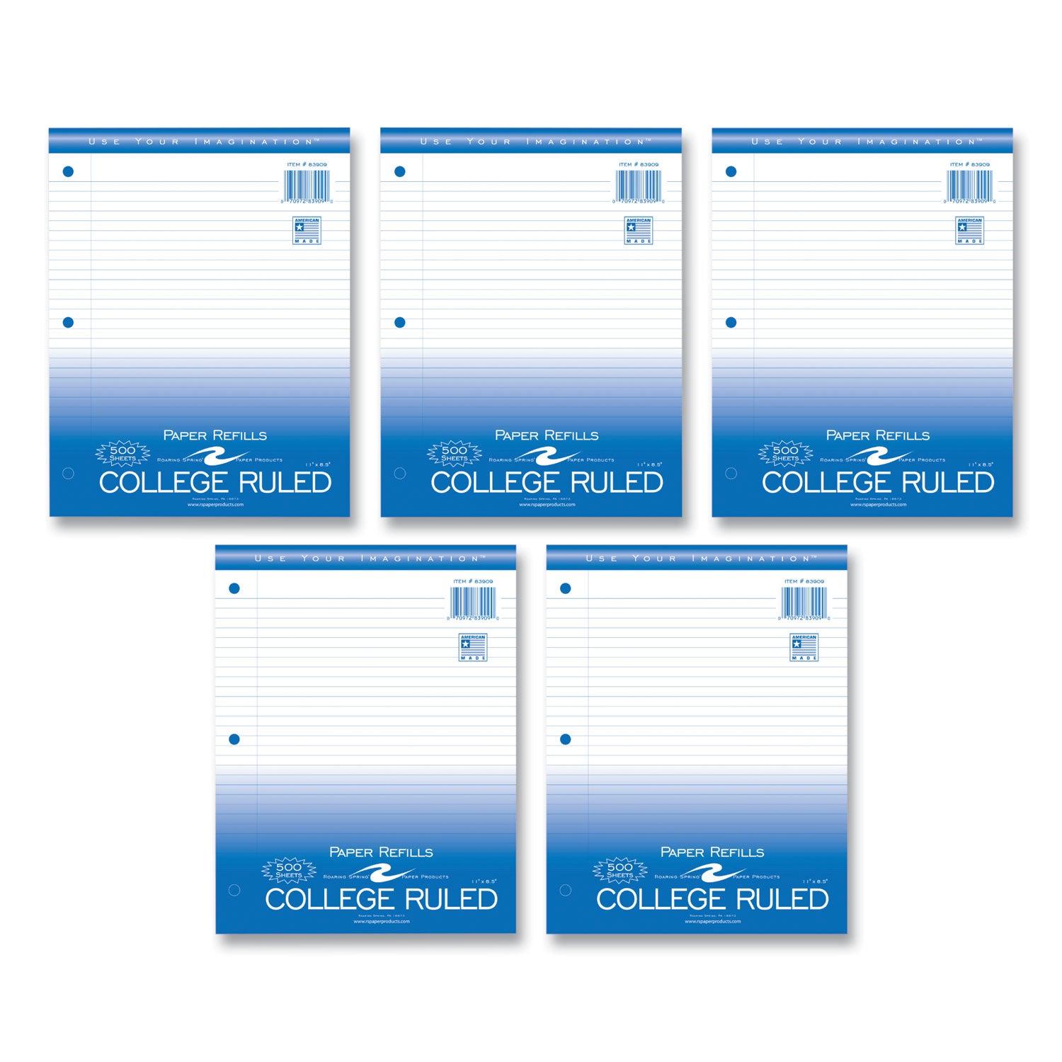 loose-leaf-paper-85-x-11-3-hole-punched-college-rule-white-500-sheets-pack-5-packs-carton-ships-in-4-6-business-days_roa83909cs - 1