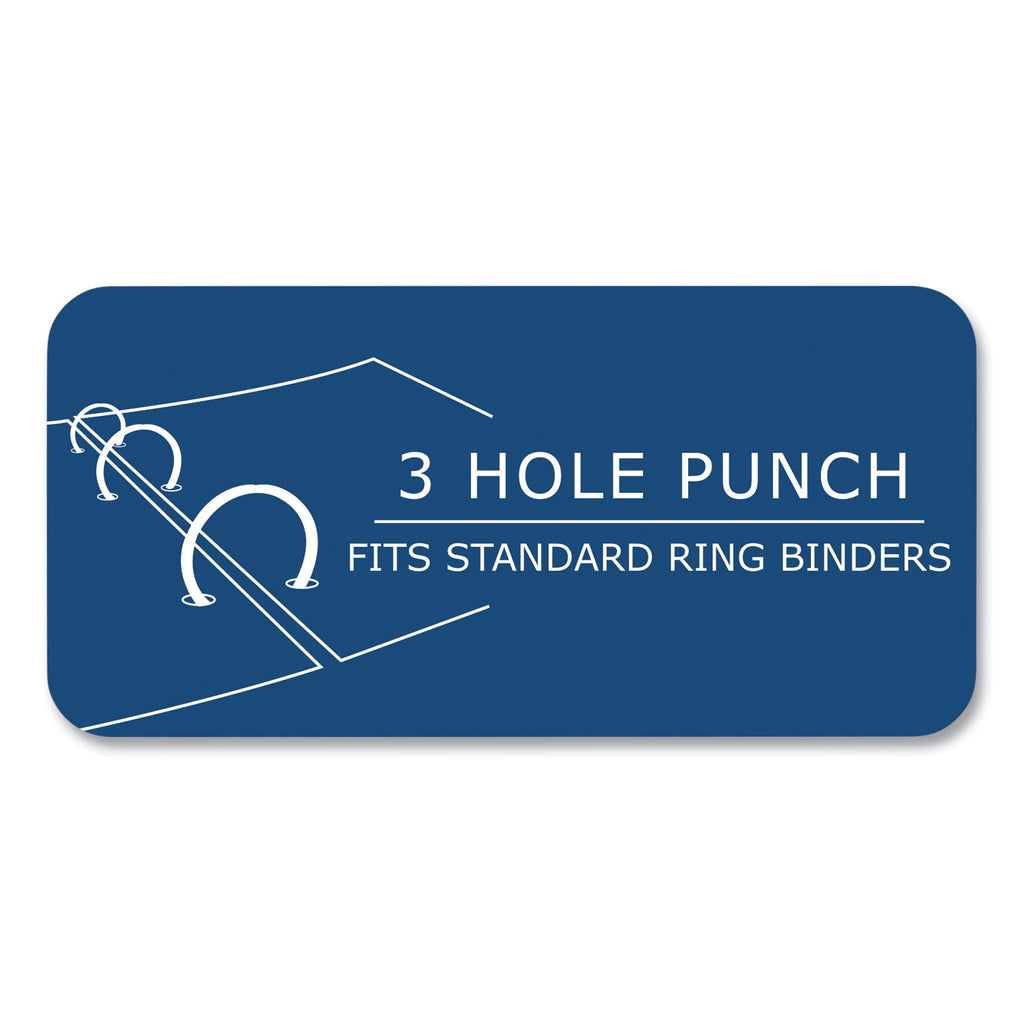 Loose Leaf Paper, 8 x 10.5, 3-Hole Punched, Wide Rule, White, 100 Sheets/Pack, 48 Packs/Carton, Ships in 4-6 Business Days