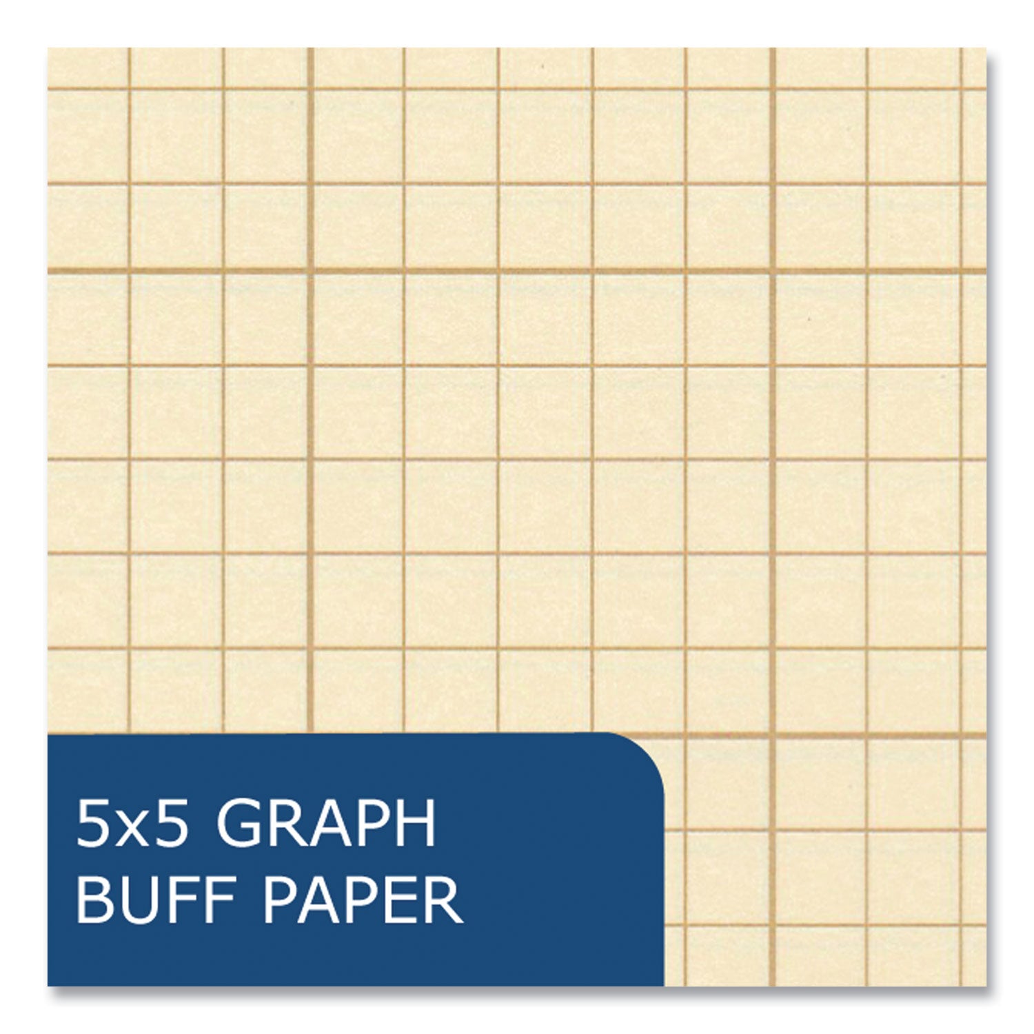 covered-engineering-pad-5-sq-in-quadrille-rule-80-buff-85-x-11-sheets-24-carton-ships-in-4-6-business-days_roa95370cs - 3
