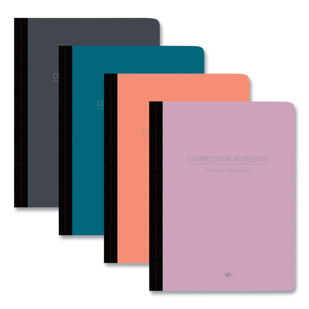 poly-flex-composition-notebook-med-college-rule-asst-cover-70-975-x-75-sheet-24-ct-ships-in-4-6-business-days_roa77294cs - 2