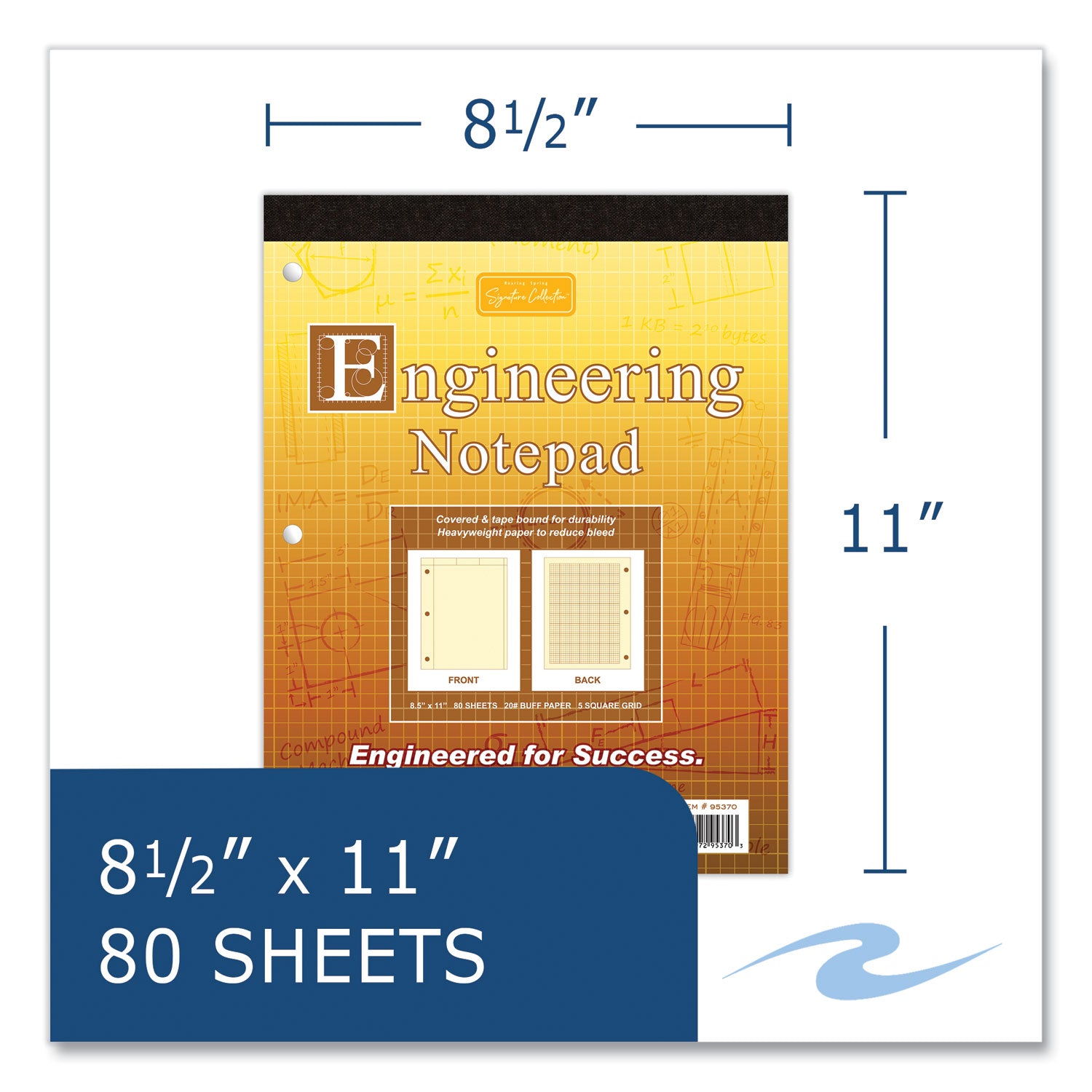 covered-engineering-pad-5-sq-in-quadrille-rule-80-buff-85-x-11-sheets-24-carton-ships-in-4-6-business-days_roa95370cs - 4