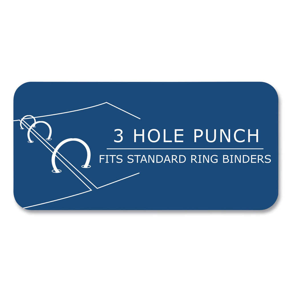 Loose Leaf Paper, 8.5 x 11, 3-Hole Punched, College Rule, White, 500 Sheets/Pack, 5 Packs/Carton, Ships in 4-6 Business Days