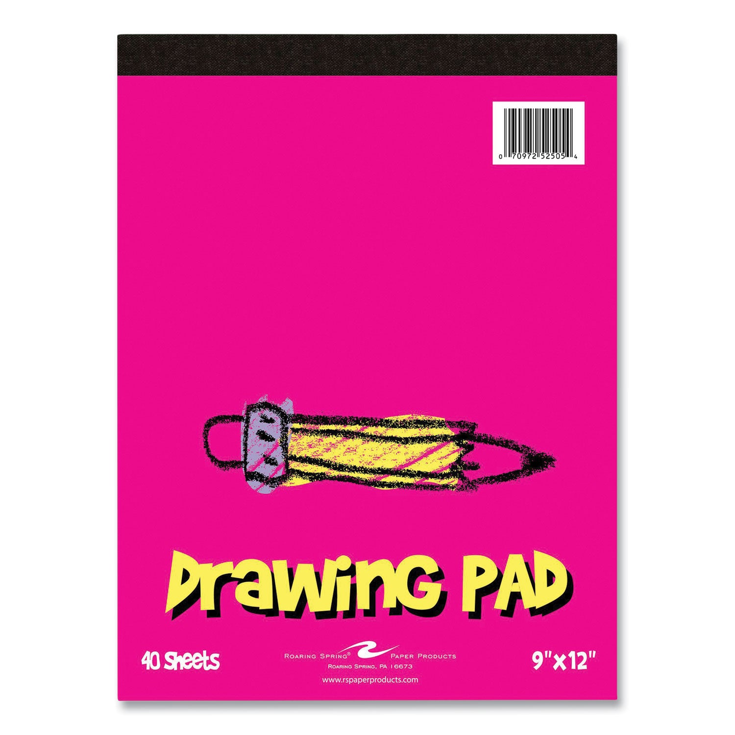 Kids Drawing Pad, 40 White 9 x 12 Sheets, 12/Carton, Ships in 4-6 Business Days