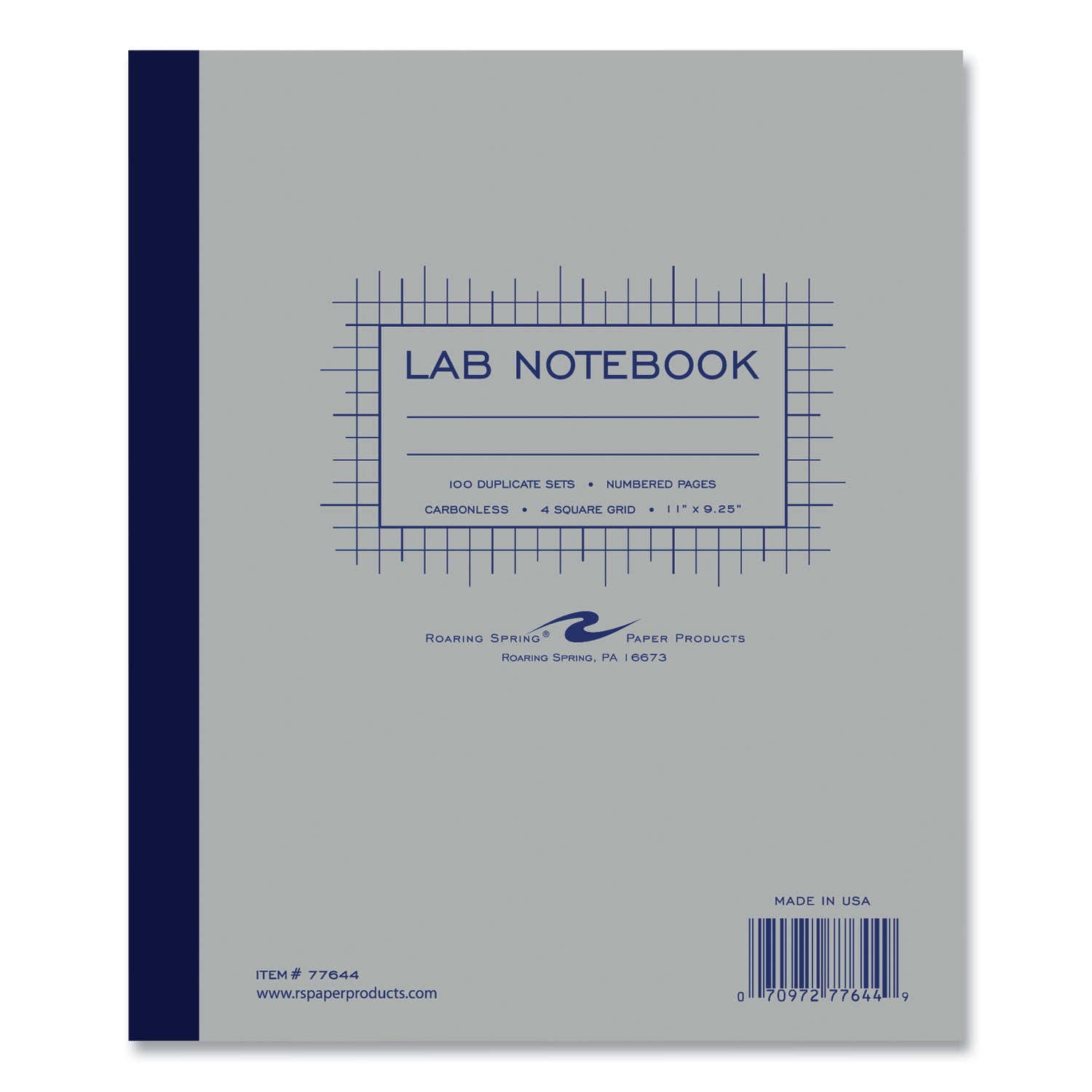 lab-and-science-carbonless-notebook-quad-rule-4-sq-in-gray-cover-200-11-x-925-sheets-5-ctships-in-4-6-business-days_roa77644cs - 2