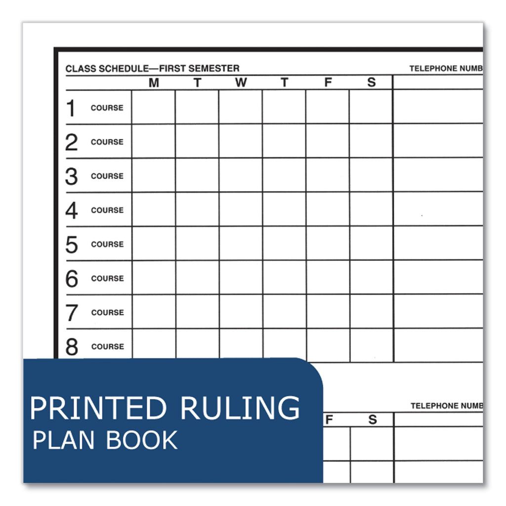 Student Plan Book, Undated, Light Blue Cover, (45) 11 x 8.5 Sheets, 24/Carton, Ships in 4-6 Business Days