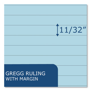 EnviroShades Steno Pad, Gregg Rule, White Cover, 80 Blue 6 x 9 Sheets, 24 Pads/Carton, Ships in 4-6 Business Days