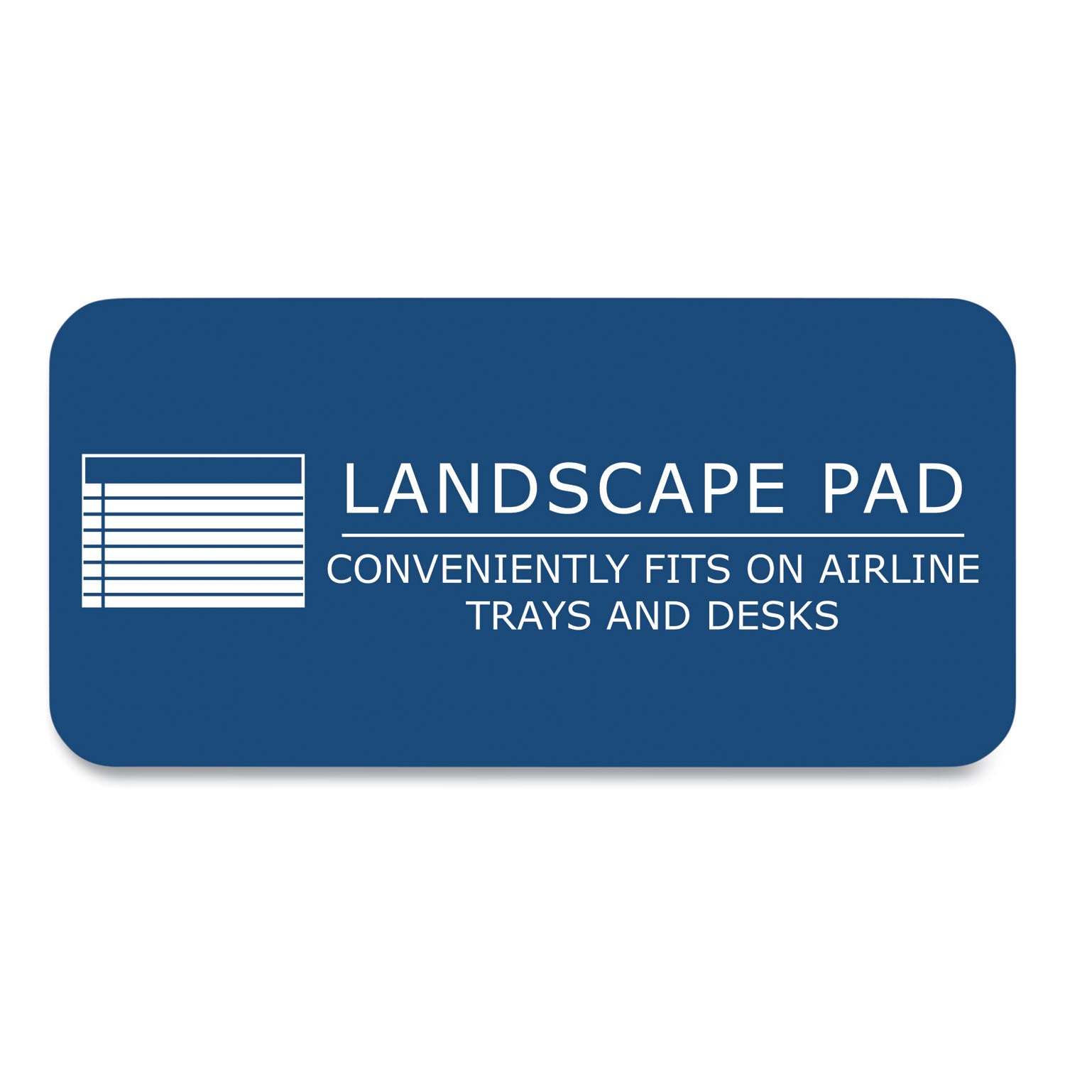 WIDE Landscape Format Writing Pad, Medium/College Rule, 40 White 11 x 9.5 Sheets, 18/Carton, Ships in 4-6 Business Days