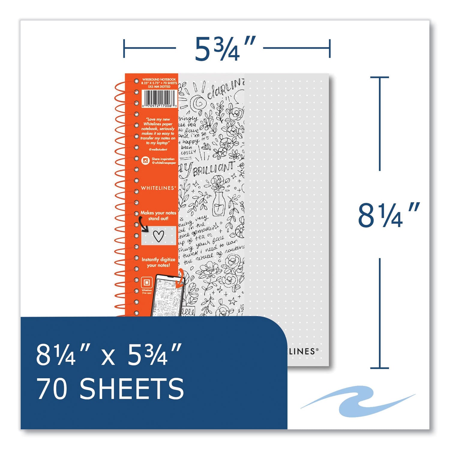 whitelines-notebook-dot-rule-5-mm-gray-orange-cover-70-825-x-575-sheets-12-carton-ships-in-4-6-business-days_roa17006cs - 7