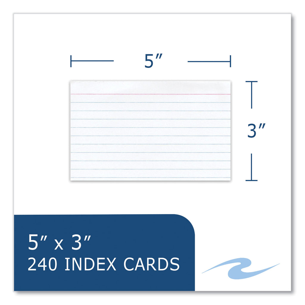 Trayed Index Cards, Narrow Rule, 3 x 5, 240 Cards/Tray, 36/Carton, Ships in 4-6 Business Days