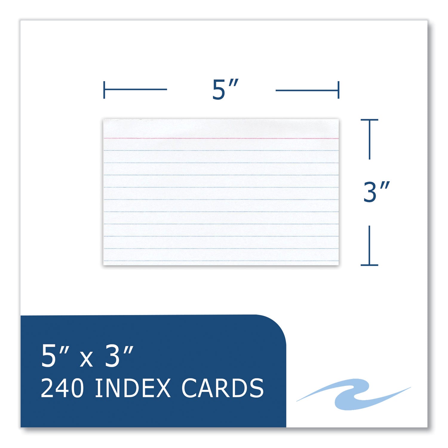 Trayed Index Cards, Narrow Rule, 3 x 5, 240 Cards/Tray, 36/Carton, Ships in 4-6 Business Days