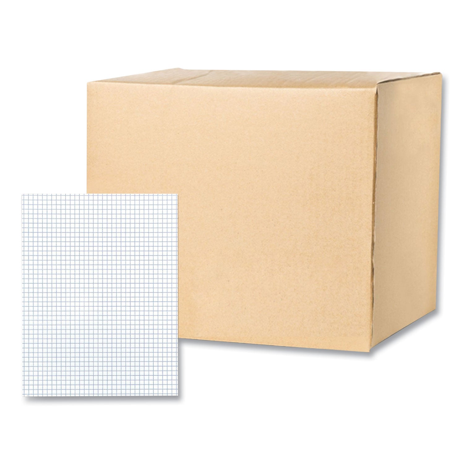 gummed-pad-4-sq-in-quadrille-rule-50-white-85-x-11-sheets-72-carton-ships-in-4-6-business-days_roa95160cs - 1