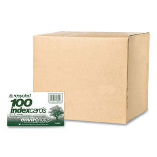 Environotes Recycled Index Cards, Narrow Rule, 3 x 5 White, 100 Cards, 36/Carton, Ships in 4-6 Business Days