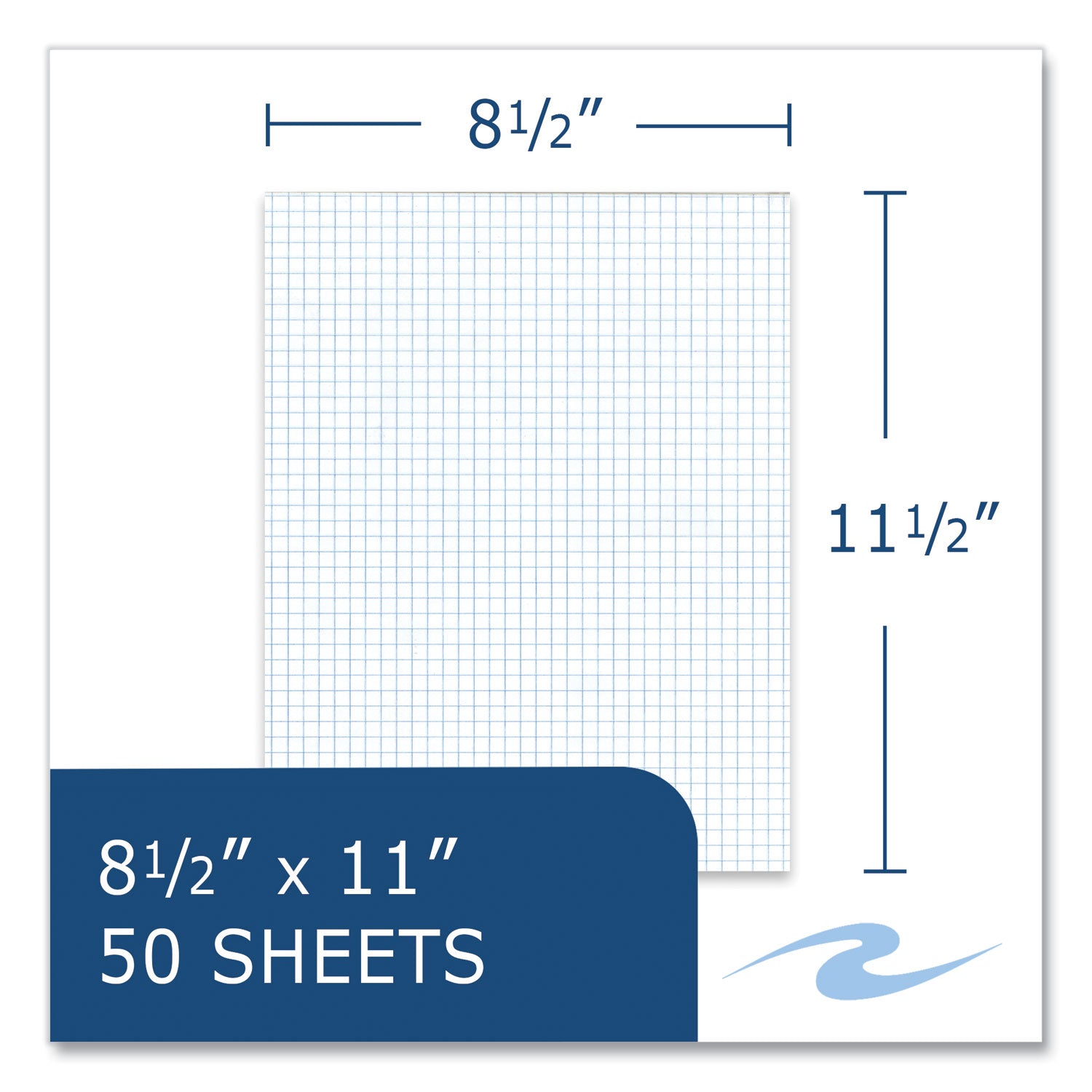 gummed-pad-4-sq-in-quadrille-rule-50-white-85-x-11-sheets-72-carton-ships-in-4-6-business-days_roa95160cs - 2