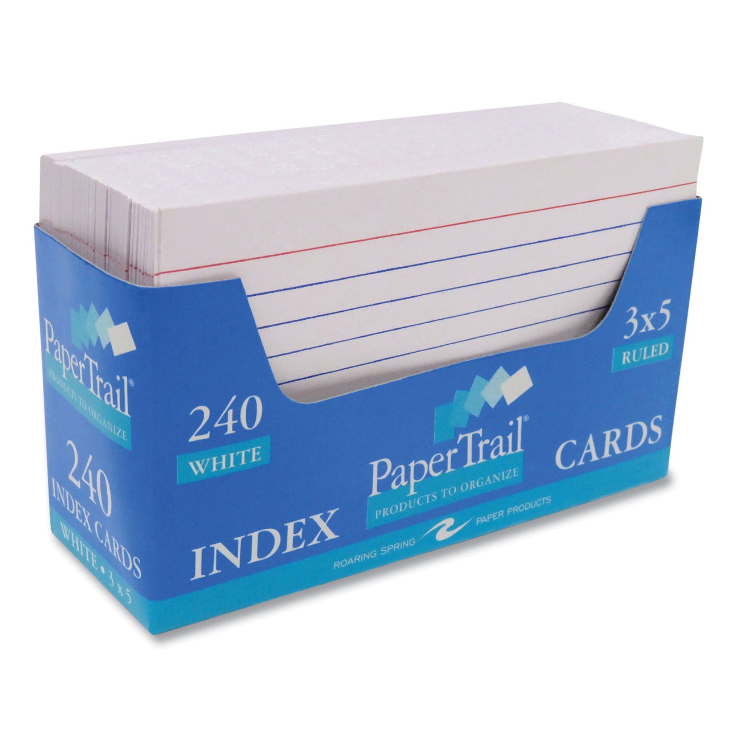 Trayed Index Cards, Narrow Rule, 3 x 5, 240 Cards/Tray, 36/Carton, Ships in 4-6 Business Days