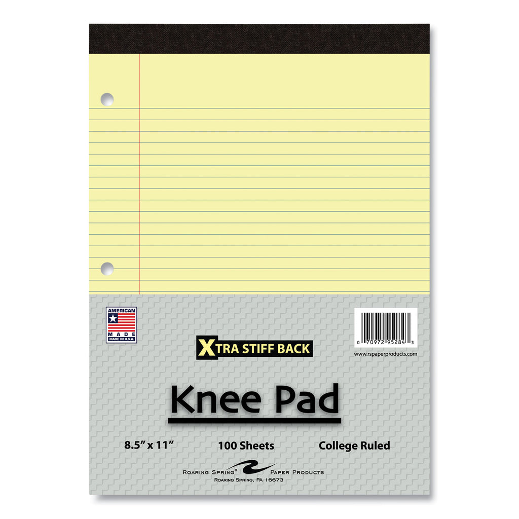 Stiff-Back Pad, Medium/College Rule, 100 Canary 8.5 x 11 Sheets, 36/Carton, Ships in 4-6 Business Days