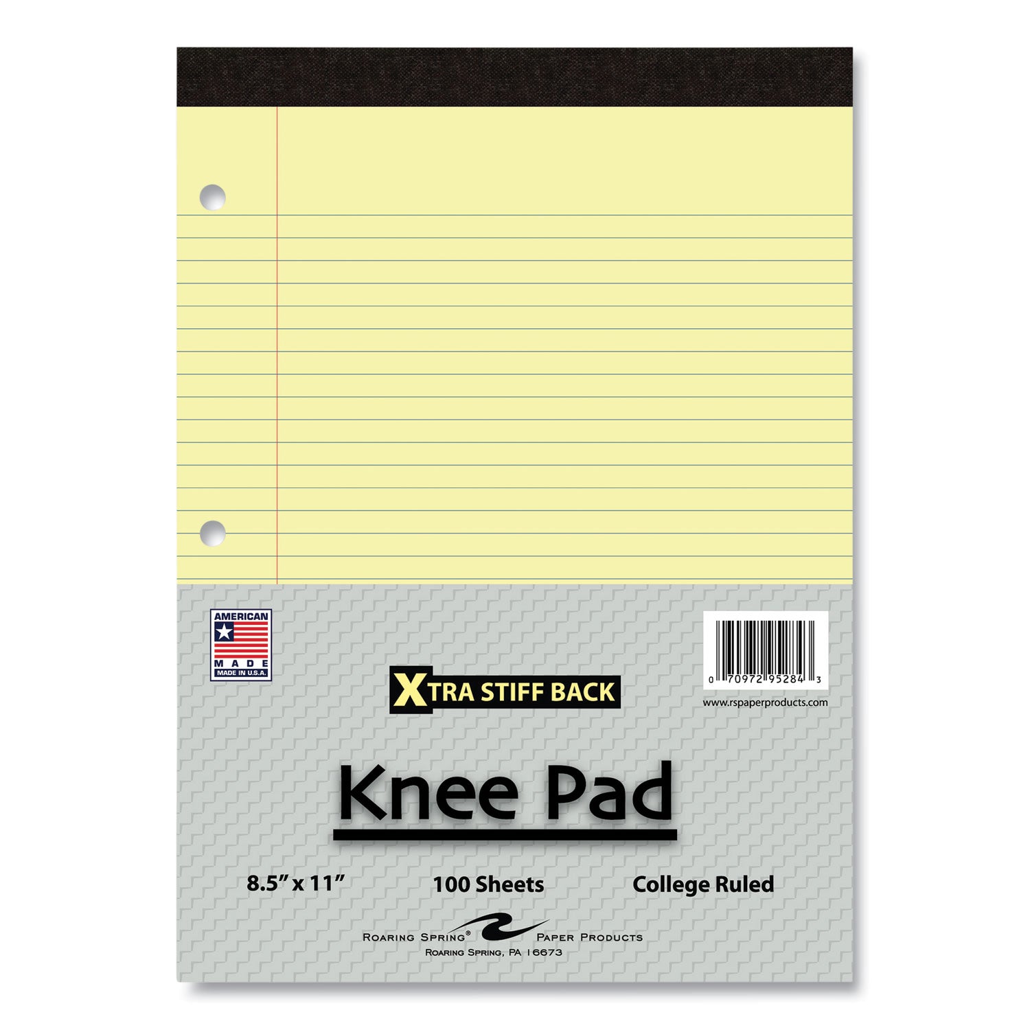 Stiff-Back Pad, Medium/College Rule, 100 Canary 8.5 x 11 Sheets, 36/Carton, Ships in 4-6 Business Days