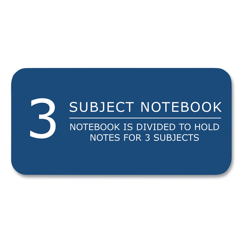 Subject Wirebound Promo Notebook, 3-Subject, Wide/Legal Rule, Asst Cover, (120) 10.5x8 Sheets, 24/CT, Ships in 4-6 Bus Days