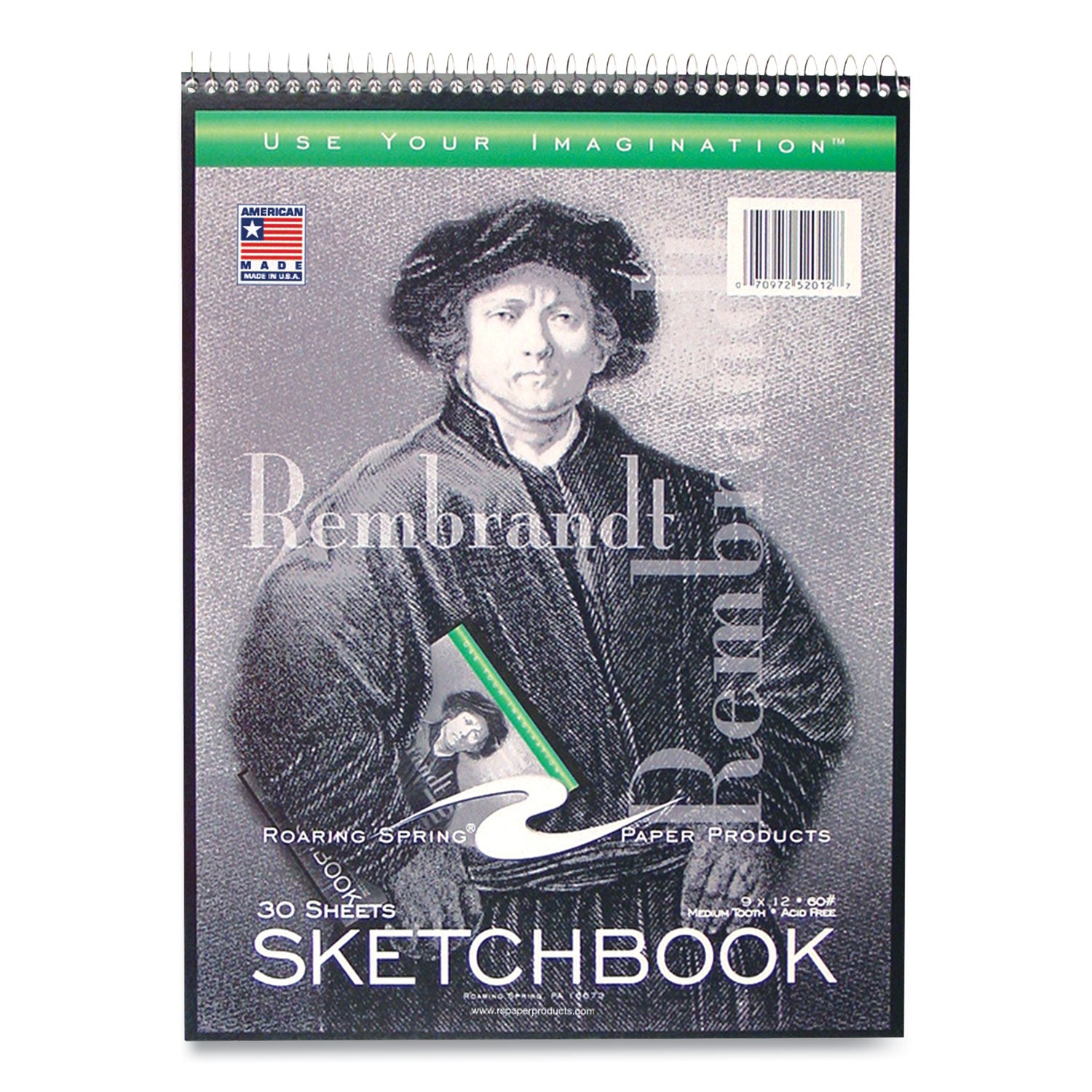 Sketch Pad, Unruled, Rembrandt Photography Cover, (30) 9 x 12 Sheets,12/Carton, Ships in 4-6 Business Days