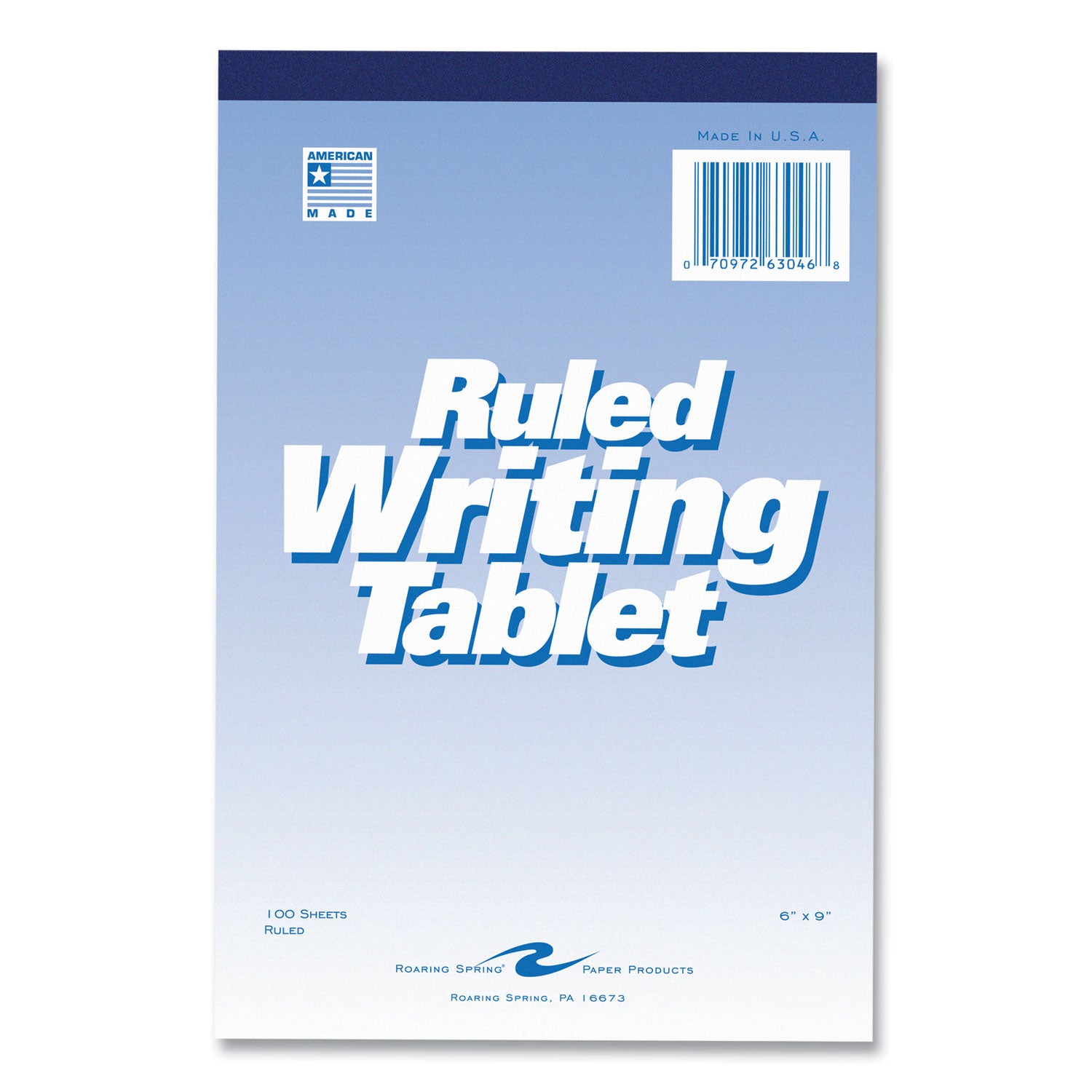Writing Tablet, Wide/Legal Rule, 100 White 6 x 9 Sheets, 48/Carton, Ships in 4-6 Business Days