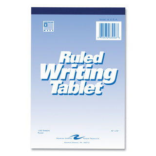 Writing Tablet, Wide/Legal Rule, 100 White 6 x 9 Sheets, 48/Carton, Ships in 4-6 Business Days