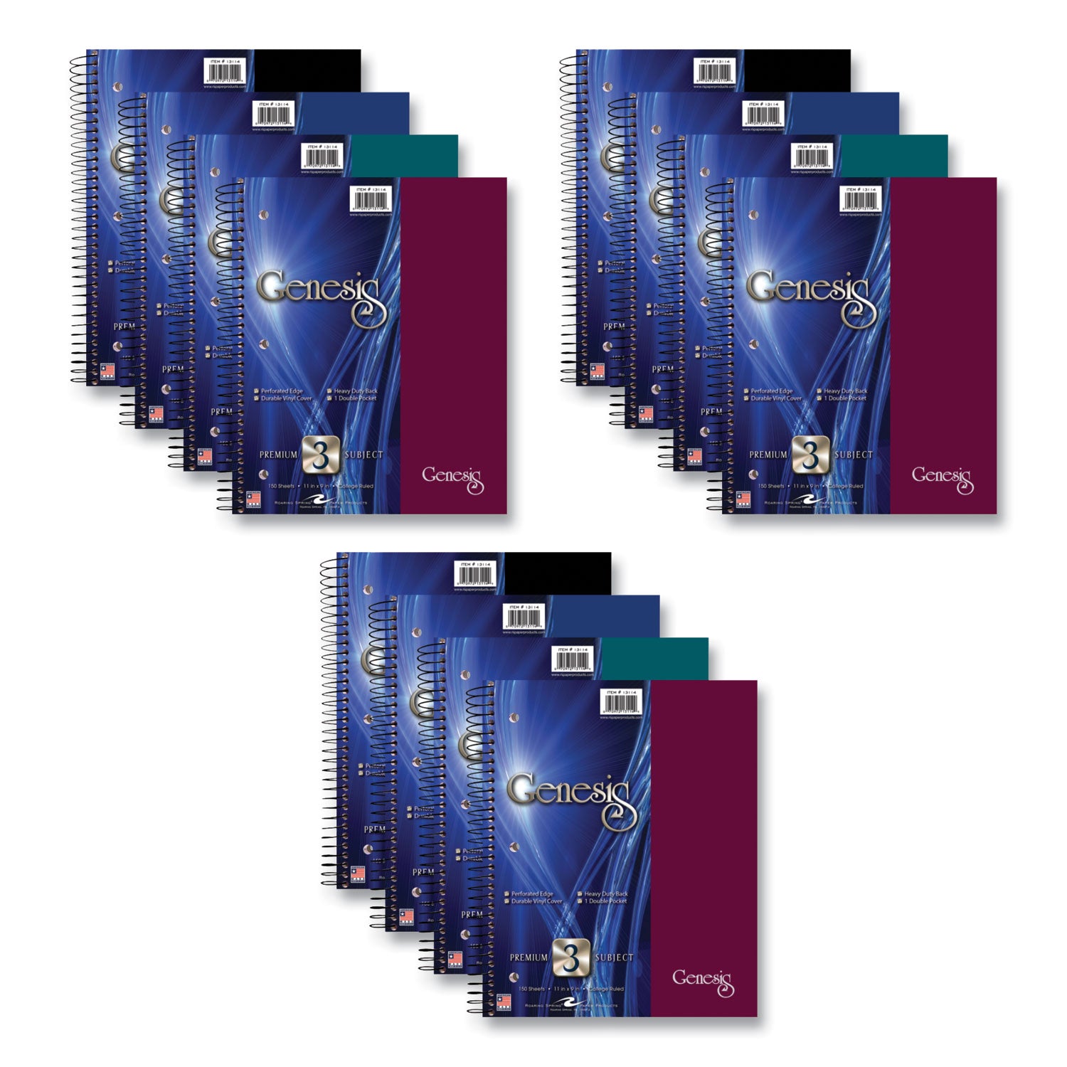 genesis-notebook-3-subject-medium-college-rule-randomly-asst-cover-color-150-11x9-sheets-12-ct-ships-in-4-6-bus-days_roa13114cs - 1