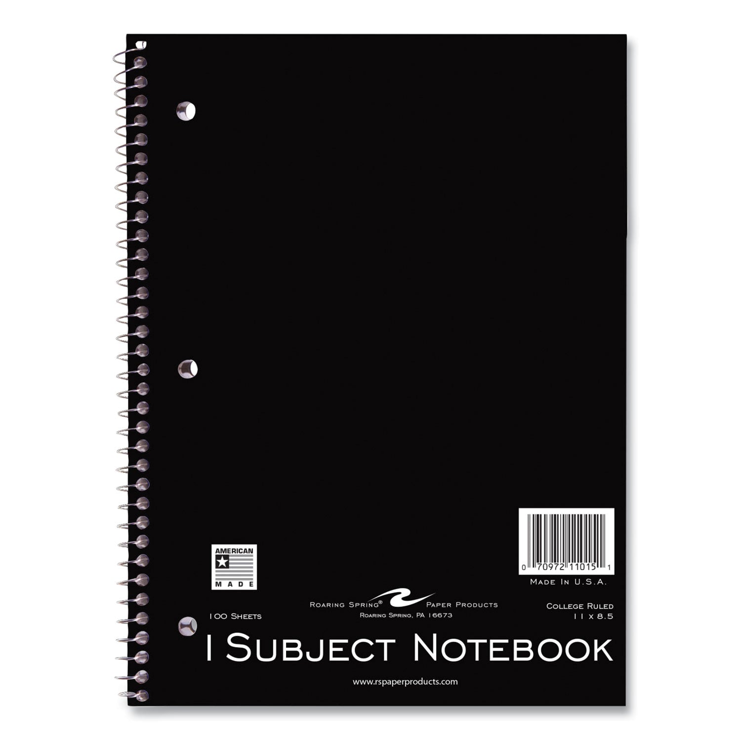 Wirebound Notebook, 1-Subject, Med/College Rule, Randomly Asst Cover, (100) 11x8.5 Sheets, 24/CT, Ships in 4-6 Bus Days