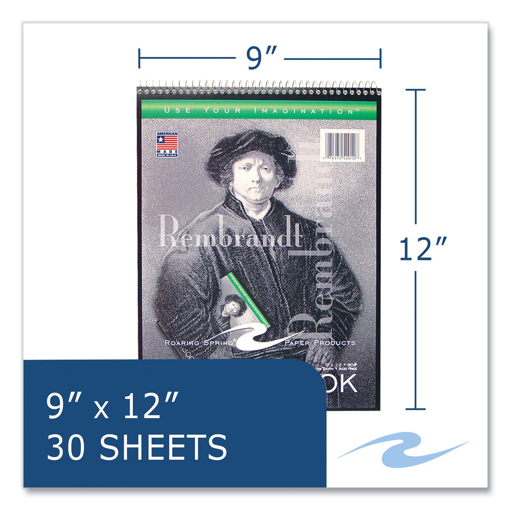 Sketch Pad, Unruled, Rembrandt Photography Cover, (30) 9 x 12 Sheets,12/Carton, Ships in 4-6 Business Days