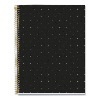 MR M Fashion Notebook, 4-Subject, Med/College Rule, Black Dots Cover, (120) 11 x 8.5 Sheets, 5/CT, Ships in 4-6 Business Days