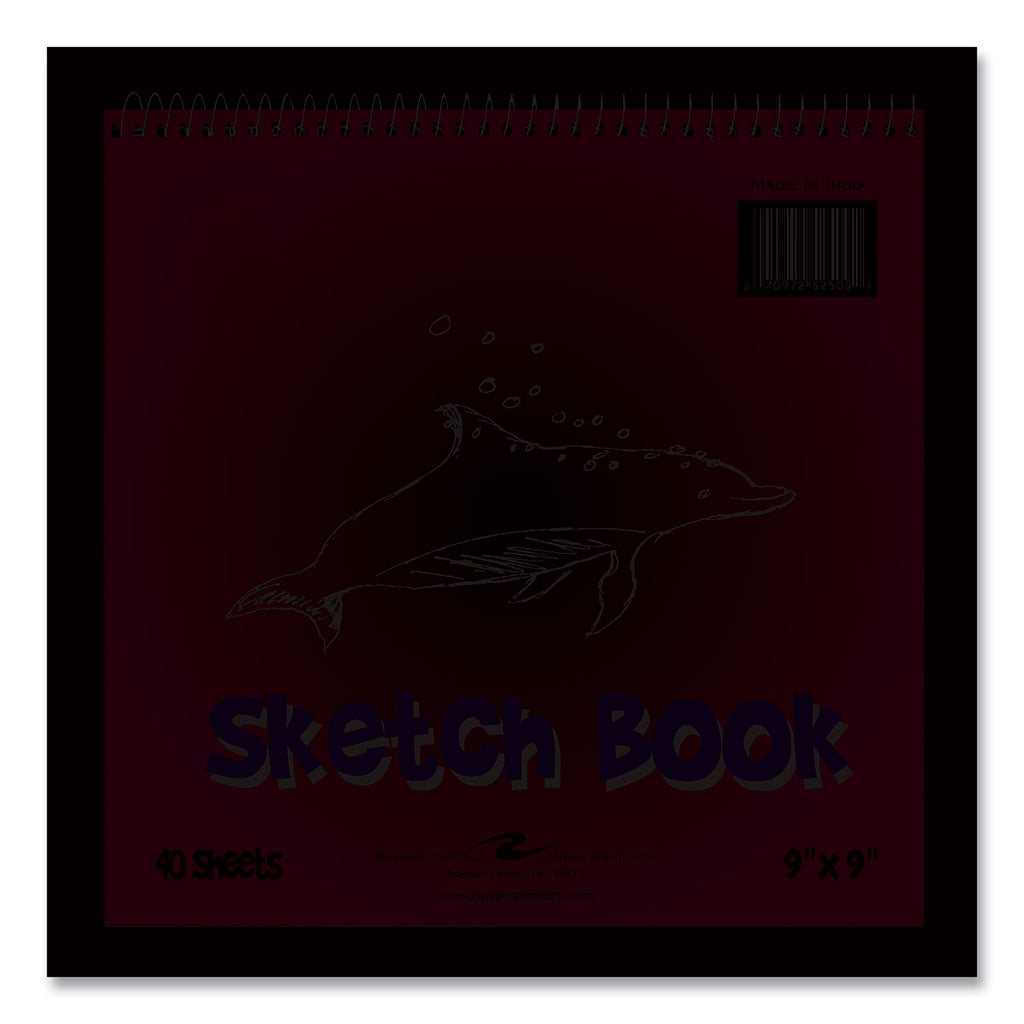 Kids Sketch Notepad, Green Cover, 40 White 9 x 9 Sheets, 12/Carton, Ships in 4-6 Business Days