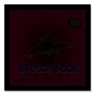 Kids Sketch Notepad, Green Cover, 40 White 9 x 9 Sheets, 12/Carton, Ships in 4-6 Business Days
