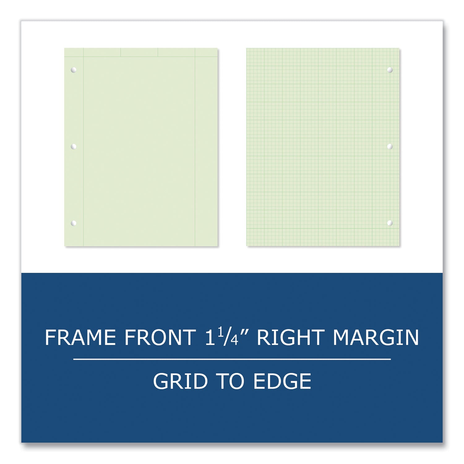engineer-pad-125-margin-quad-rule-5-sq-in-1-sq-in-200-lt-green-85x11-sheets-pad-12-ct-ships-in-4-6-business-days_roa95589cs - 7