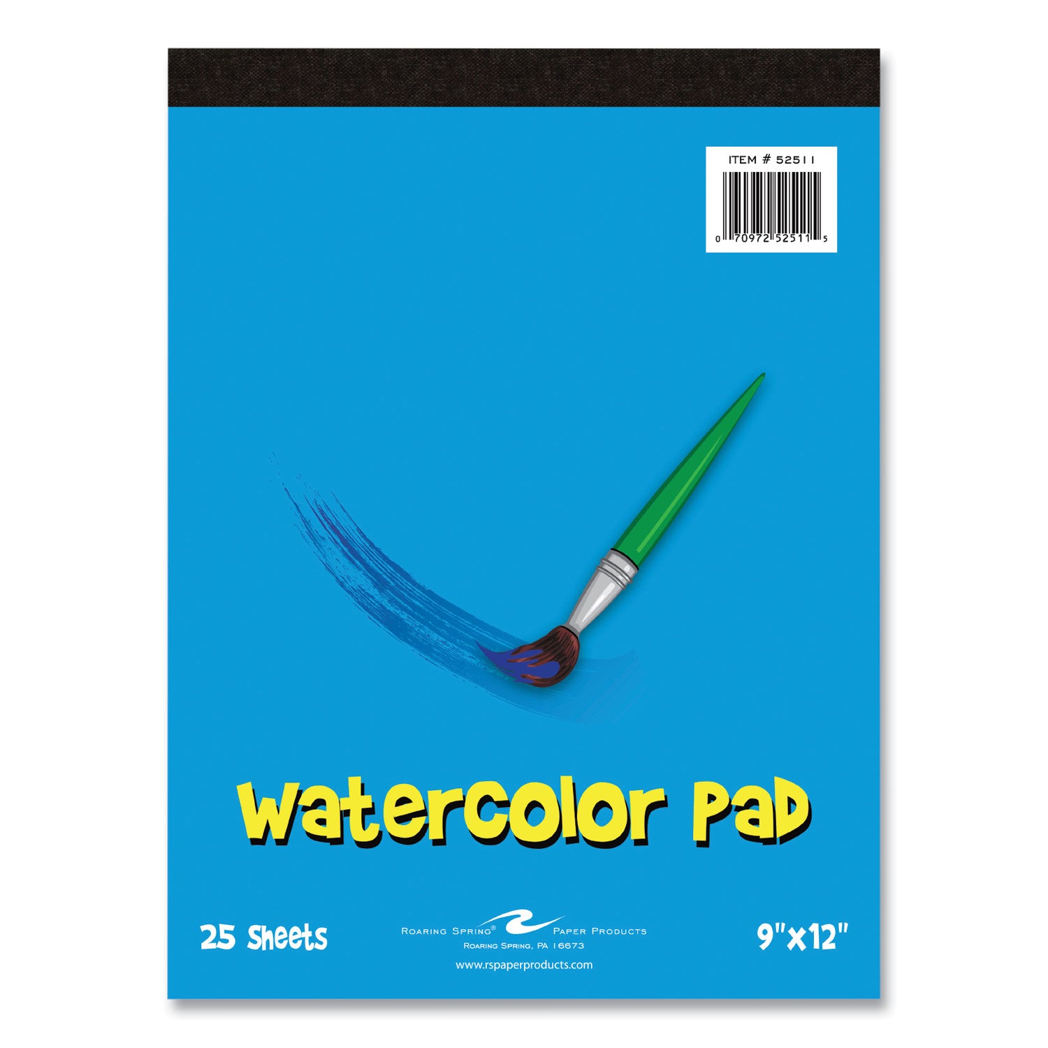 Kids Art Watercolor Notepad, 25 White 9 x 12 Sheets, 24/Carton, Ships in 4-6 Business Days