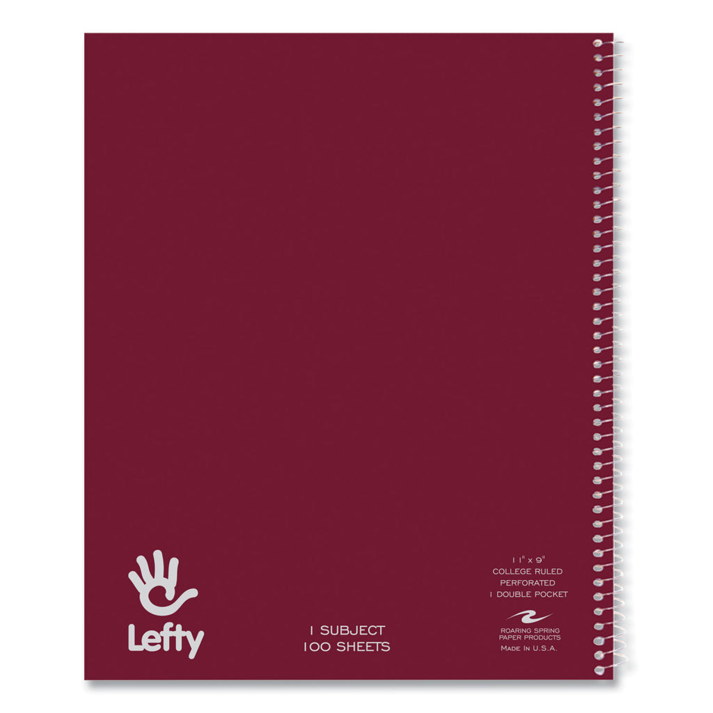 Lefty Notebook, 1 Subject, College Rule, Randomly Asst Cover Color, (100) 11 x 9 Sheets. 24/CT, Ships in 4-6 Business Days