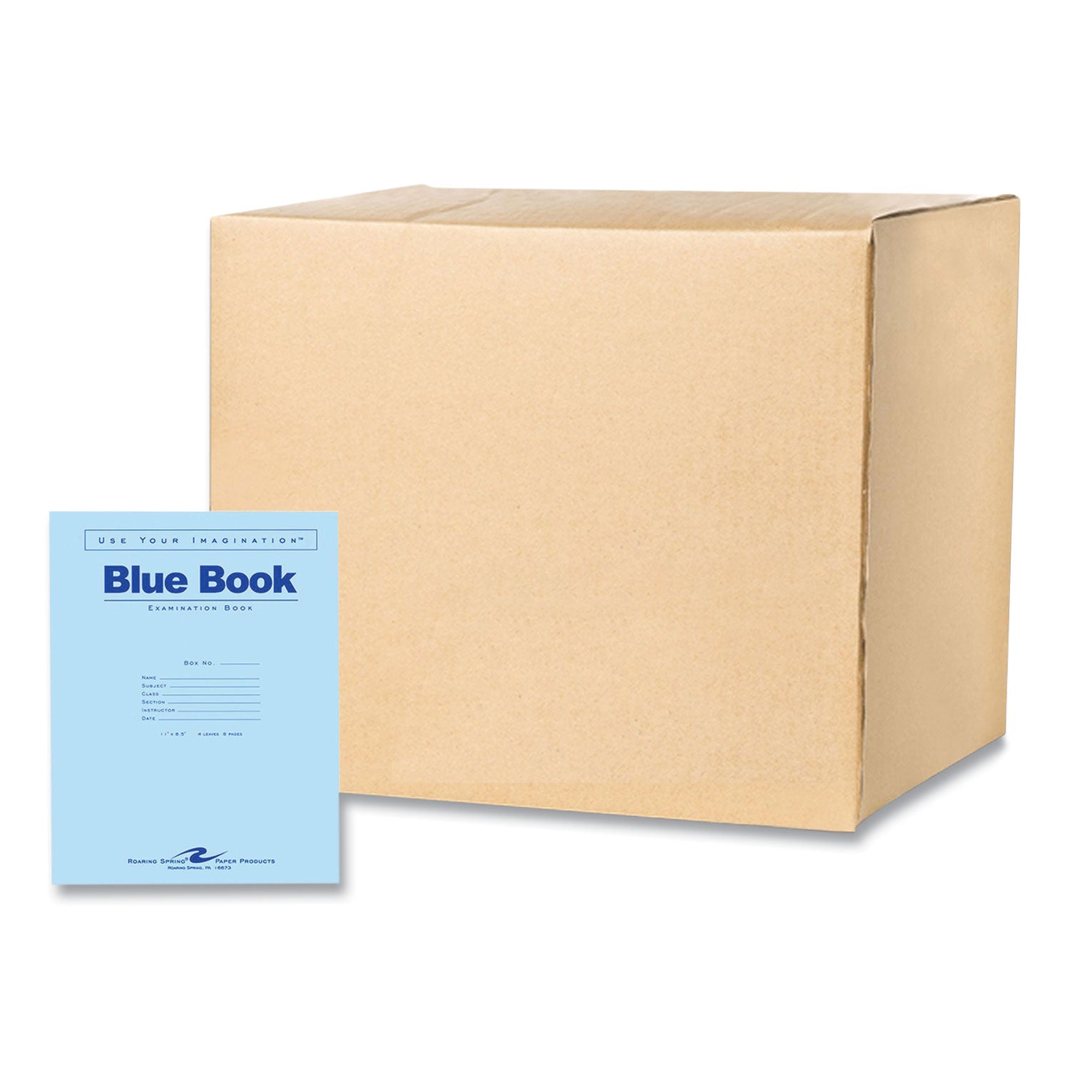 Examination Blue Book, Wide/Legal Rule, Blue Cover, (4) 8.5 x 11 Sheets, 600/Carton, Ships in 4-6 Business Days - 1