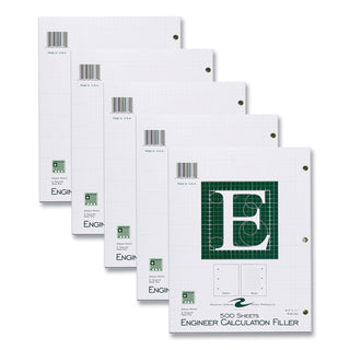 engineer-filler-paper-3-hole-frame-format-quad-rule-5-sq-in-1-sq-in-500-sheets-pk-5-carton-ships-in-4-6-business-days_roa95782cs - 1