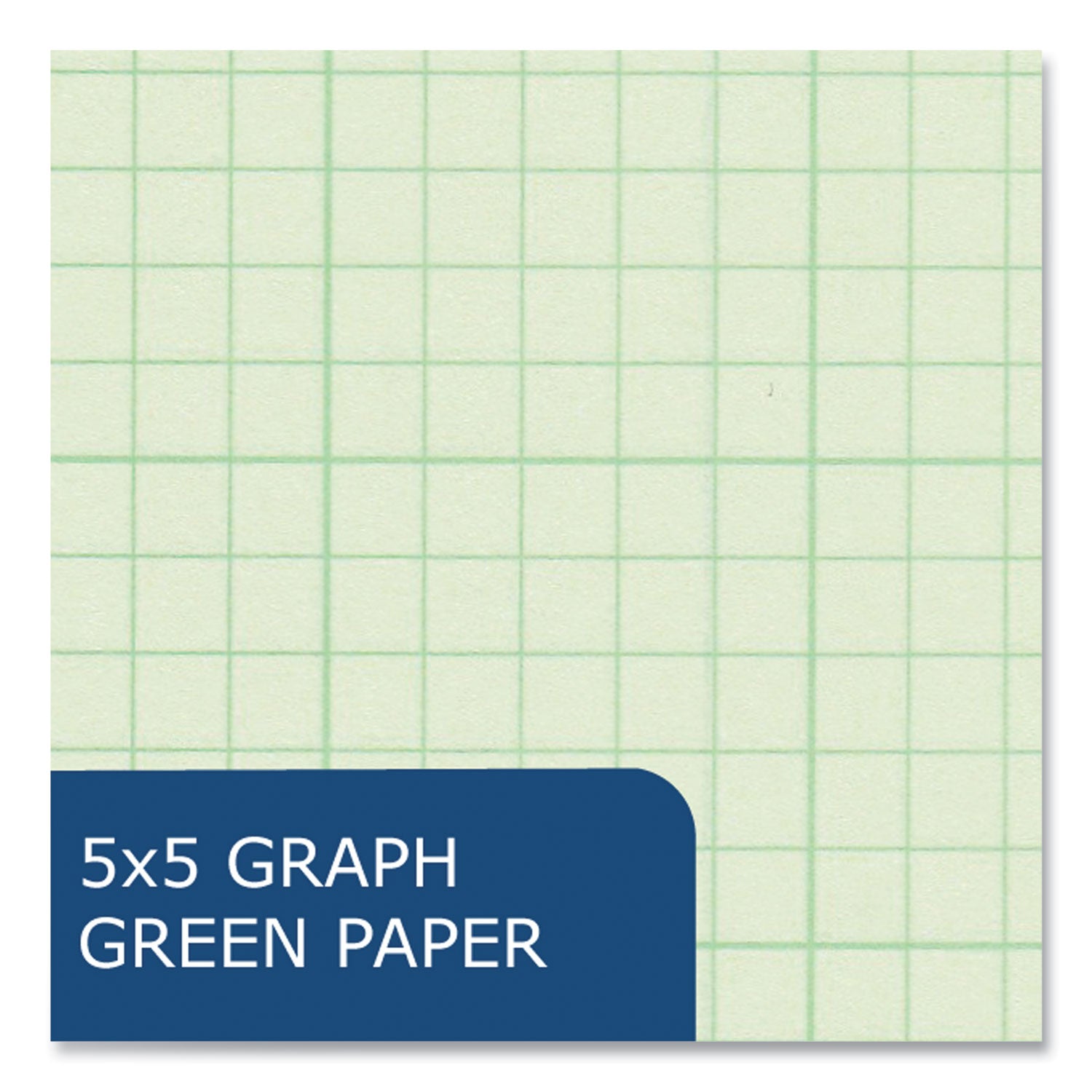 Engineer Pad, (0.5" Margins), Quad Rule (5 sq/in, 1 sq/in), 200 Lt Green 8.5x11 Sheets/Pad, 12/CT, Ships in 4-6 Business Days