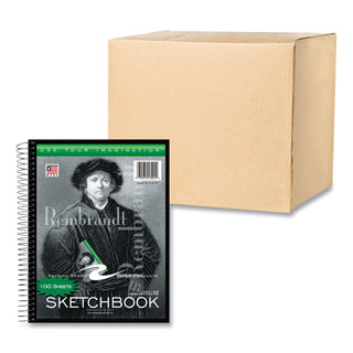 Sketch Book, 60-lb Drawing Paper Stock, Rembrandt Photography Cover, (100) 11 x 8.5 Sheets,12/CT, Ships in 4-6 Business Days