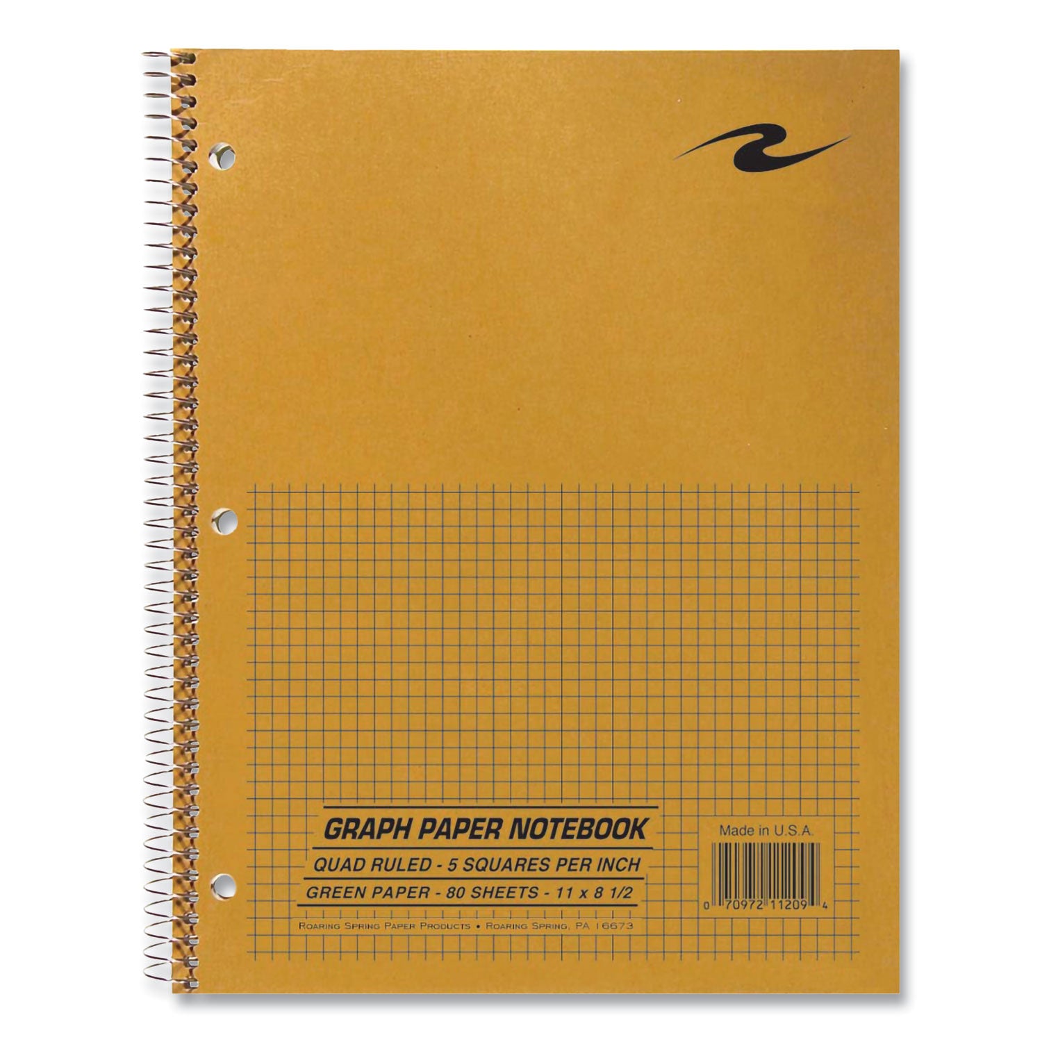 Lab and Science Wirebound Notebook, Quadrille Rule (5 sq/in), Brown Cover, (80) 8.5 x 11 Sheets, 24/CT, Ships in 4-6 Bus Days
