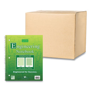 Wirebound Engineering Notebook, 20 lb Paper Stock, Green Cover, 80-Green 11 x 8.5 Sheets, 24/CT, Ships in 4-6 Business Days