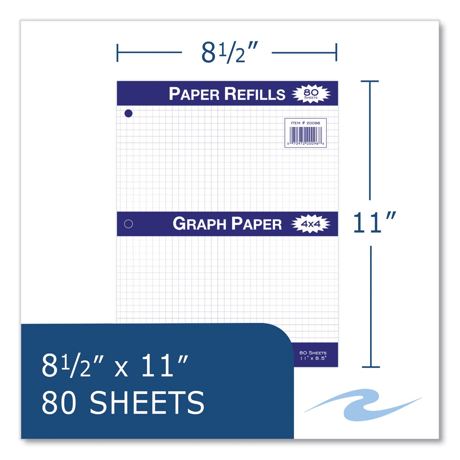 graph-filler-paper-3-hole-85-x-11-quadrille-4-sq-in-80-sheets-pack-24-packs-carton-ships-in-4-6-business-days_roa20096cs - 4